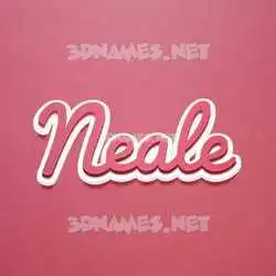 neale in Red Scribble style - 3D name wallpaper