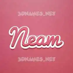 neam in Red Scribble style - 3D name wallpaper