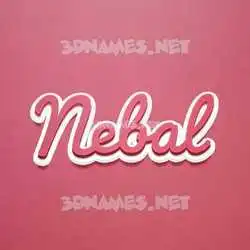 nebal in Red Scribble style - 3D name wallpaper