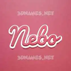 nebo in Red Scribble style - 3D name wallpaper