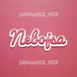 nebojsa in Red Scribble style - 3D name wallpaper