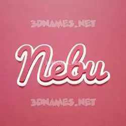nebu in Red Scribble style - 3D name wallpaper