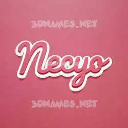 necyo in Red Scribble style - 3D name wallpaper