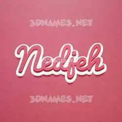 nedjeh in Red Scribble style - 3D name wallpaper