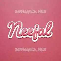 neejal in Red Scribble style - 3D name wallpaper