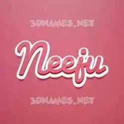 neeju in Red Scribble style - 3D name wallpaper