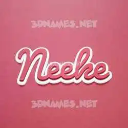 neeke in Red Scribble style - 3D name wallpaper