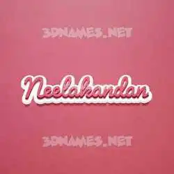neelakandan in Red Scribble style - 3D name wallpaper