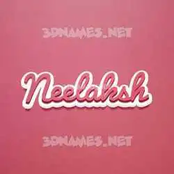 neelaksh in Red Scribble style - 3D name wallpaper