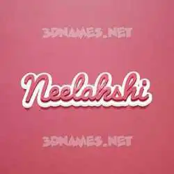 neelakshi in Red Scribble style - 3D name wallpaper