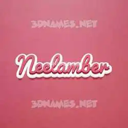 neelamber in Red Scribble style - 3D name wallpaper