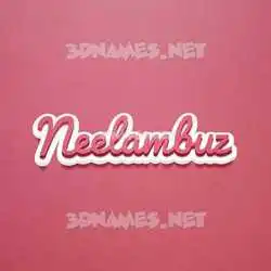 neelambuz in Red Scribble style - 3D name wallpaper