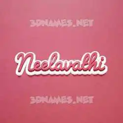 neelavathi in Red Scribble style - 3D name wallpaper