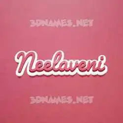neelaveni in Red Scribble style - 3D name wallpaper