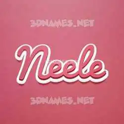 neele in Red Scribble style - 3D name wallpaper