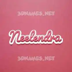 neelendra in Red Scribble style - 3D name wallpaper