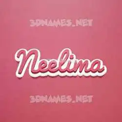 neelima in Red Scribble style - 3D name wallpaper