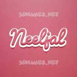 neeljal in Red Scribble style - 3D name wallpaper