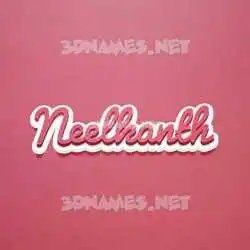 neelkanth in Red Scribble style - 3D name wallpaper
