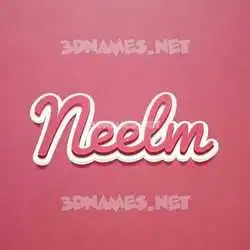 neelm in Red Scribble style - 3D name wallpaper
