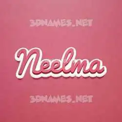 neelma in Red Scribble style - 3D name wallpaper