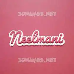 neelmani in Red Scribble style - 3D name wallpaper