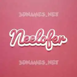 neelofer in Red Scribble style - 3D name wallpaper