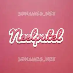 neelpatel in Red Scribble style - 3D name wallpaper