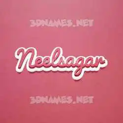 neelsagar in Red Scribble style - 3D name wallpaper