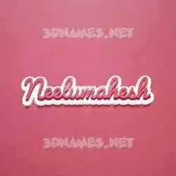 neelumahesh in Red Scribble style - 3D name wallpaper