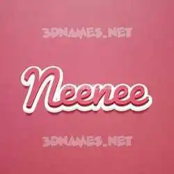 neenee in Red Scribble style - 3D name wallpaper