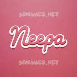 neepa in Red Scribble style - 3D name wallpaper