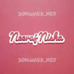 neeraj nisha in Red Scribble style - 3D name wallpaper