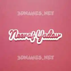 neeraj yadav in Red Scribble style - 3D name wallpaper