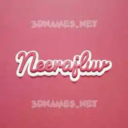neerajluv in Red Scribble style - 3D name wallpaper