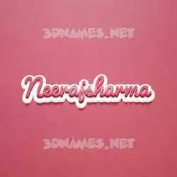 neerajsharma in Red Scribble style - 3D name wallpaper
