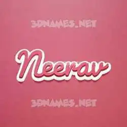 neerav in Red Scribble style - 3D name wallpaper