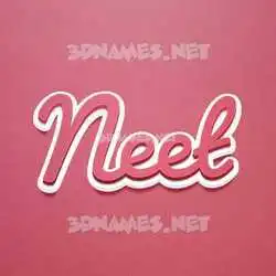 neet in Red Scribble style - 3D name wallpaper