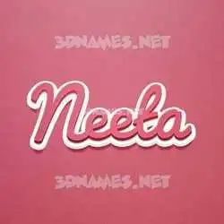 neeta in Red Scribble style - 3D name wallpaper