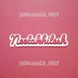 neetakhilesh in Red Scribble style - 3D name wallpaper