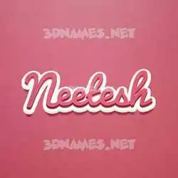 neetesh in Red Scribble style - 3D name wallpaper