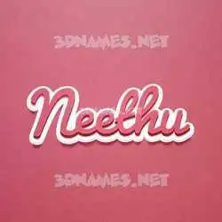 neethu in Red Scribble style - 3D name wallpaper