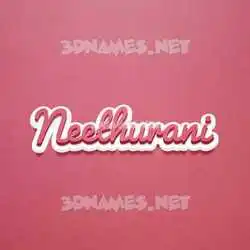 neethurani in Red Scribble style - 3D name wallpaper