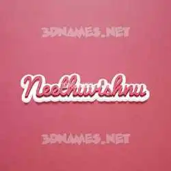 neethuvishnu in Red Scribble style - 3D name wallpaper