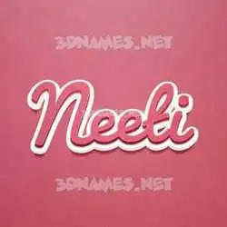 neeti in Red Scribble style - 3D name wallpaper