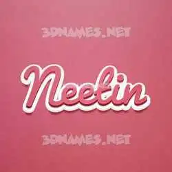 neetin in Red Scribble style - 3D name wallpaper
