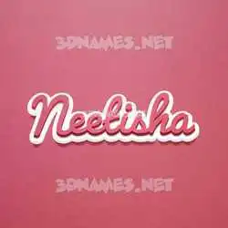 neetisha in Red Scribble style - 3D name wallpaper