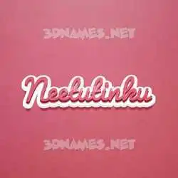 neetutinku in Red Scribble style - 3D name wallpaper