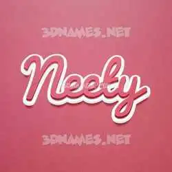 neety in Red Scribble style - 3D name wallpaper