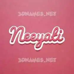 neeyati in Red Scribble style - 3D name wallpaper